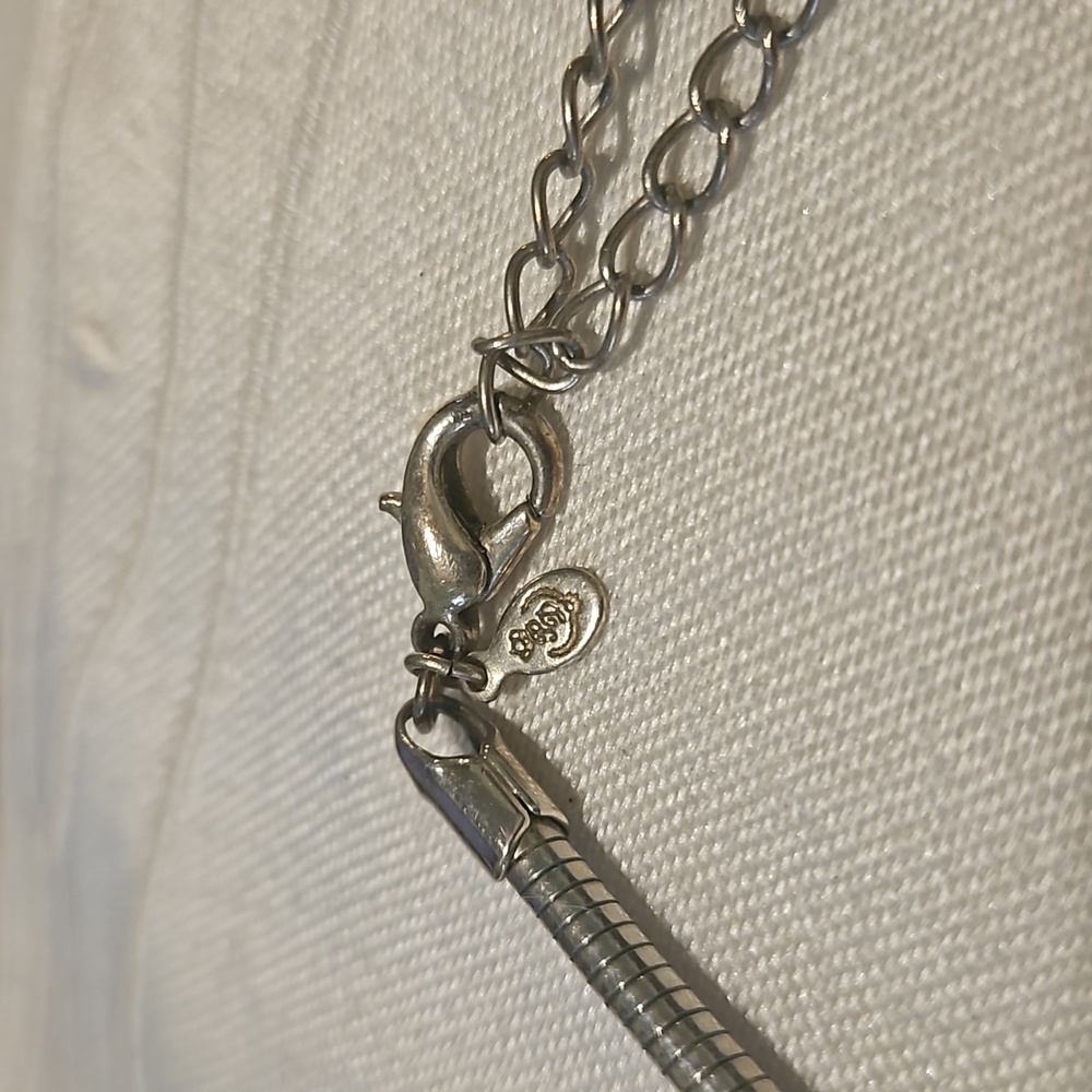 Premier Designs Snake Chain Collar Necklace Silver Tone - Picture 3 of 3